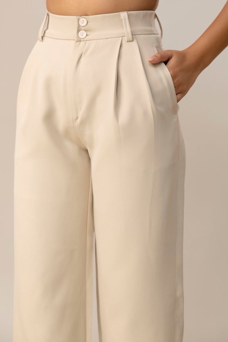 Sassy Beige Korean Pants