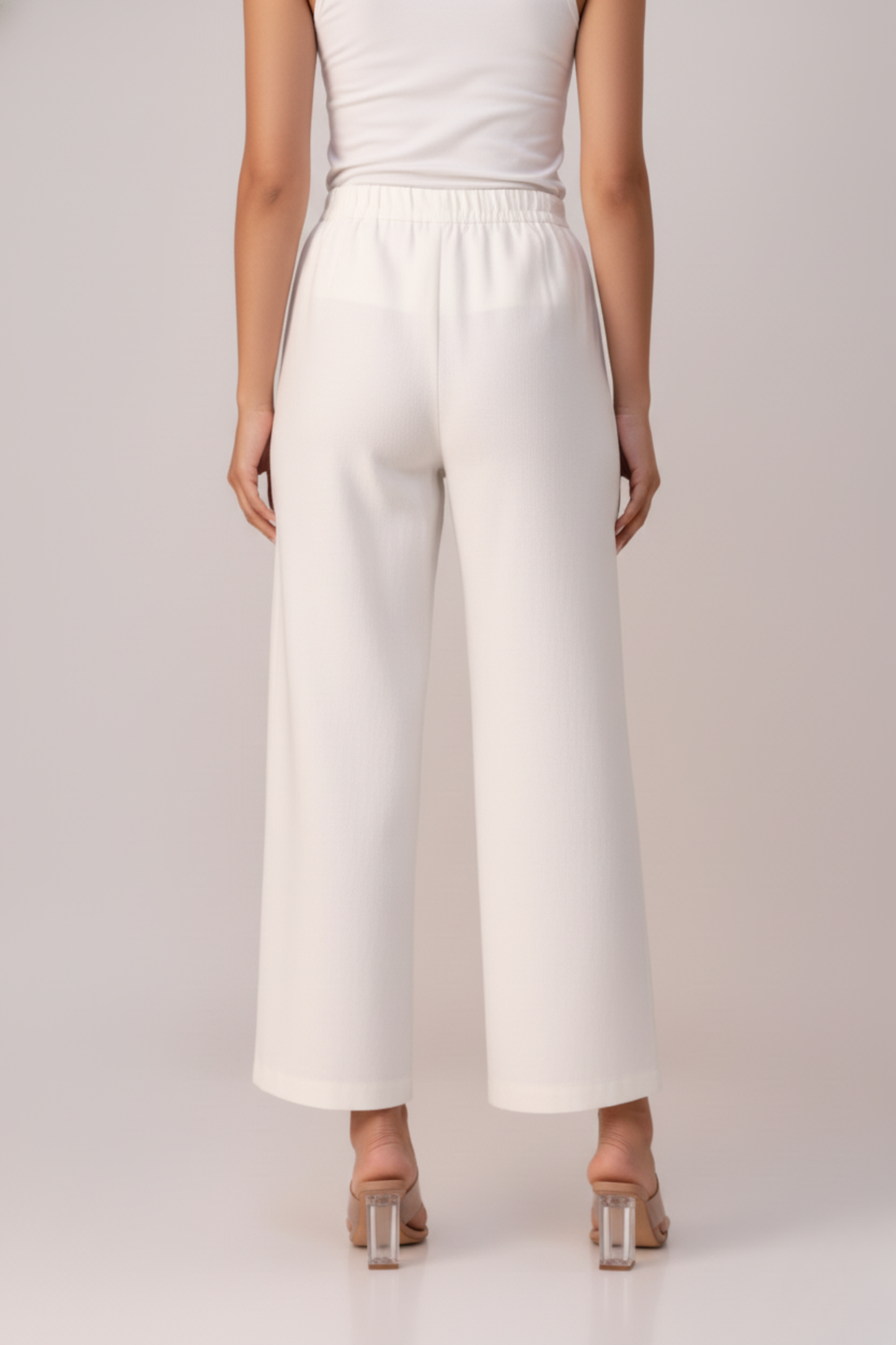 White Sassy Wide Leg Pant