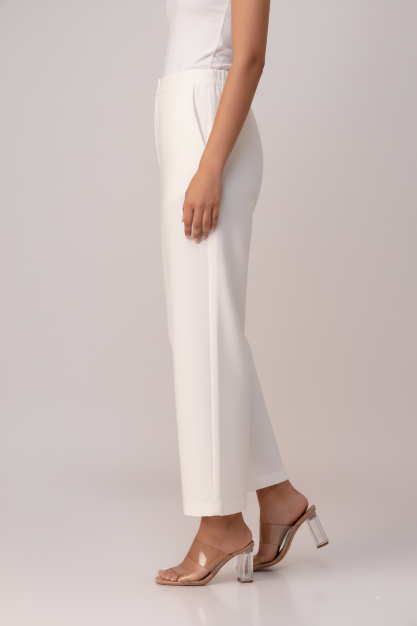 White Sassy Wide Leg Pant