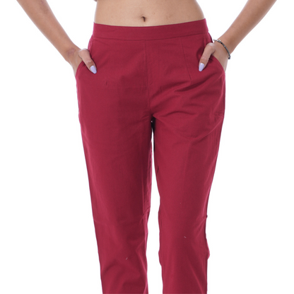 All-Day Comfort Maroon Pants