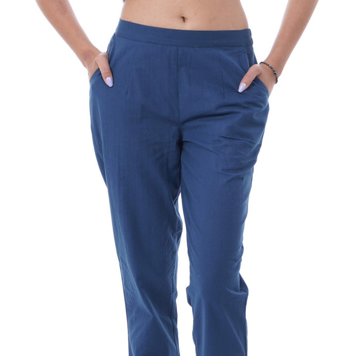 All-Day Comfort Peacock Blue Pants