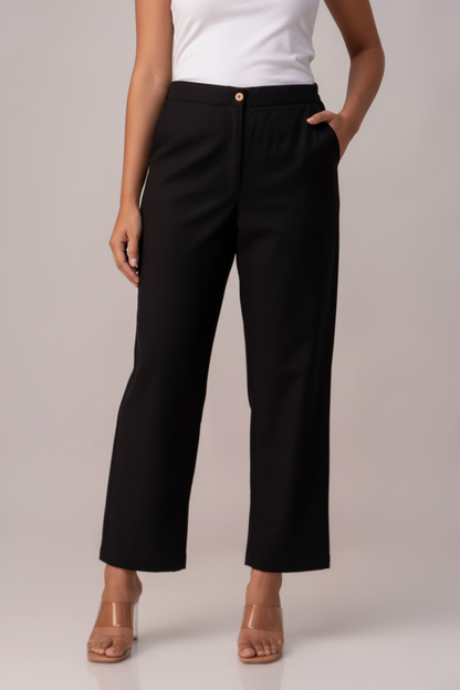 Black Sassy Wide Leg Pant