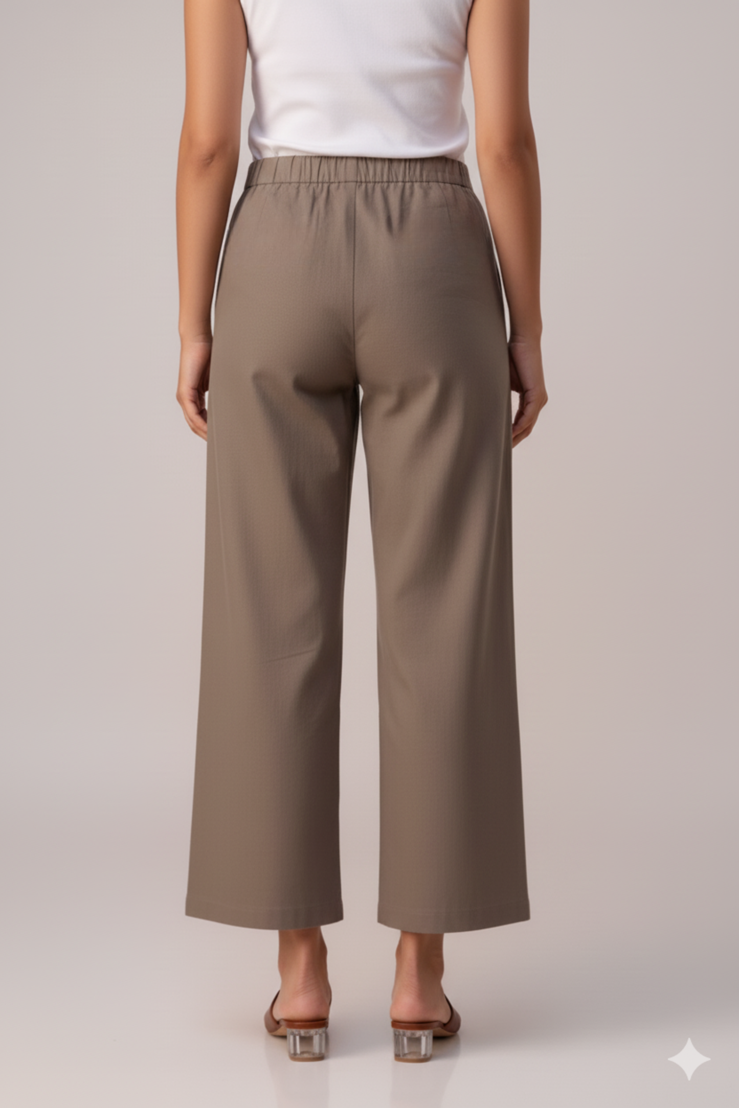 Warm Grey Sassy Wide Leg Pant