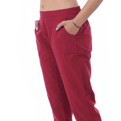 All-Day Comfort Maroon Pants