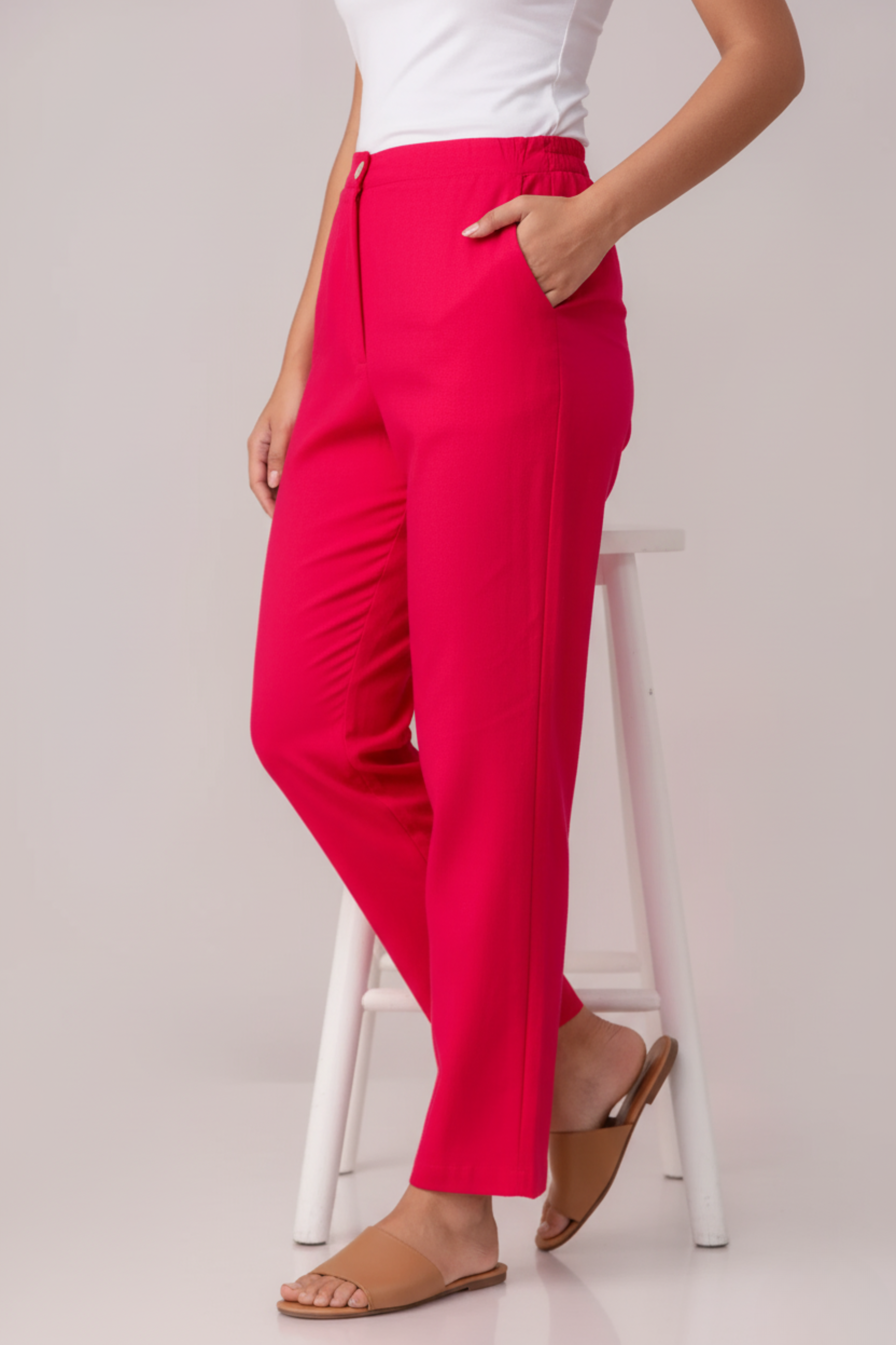 Hot Pink Sassy Wide Leg Pant