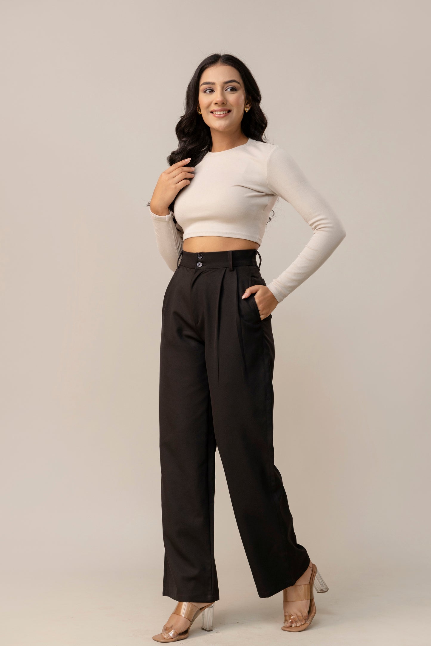 Sassy Black Korean Pants