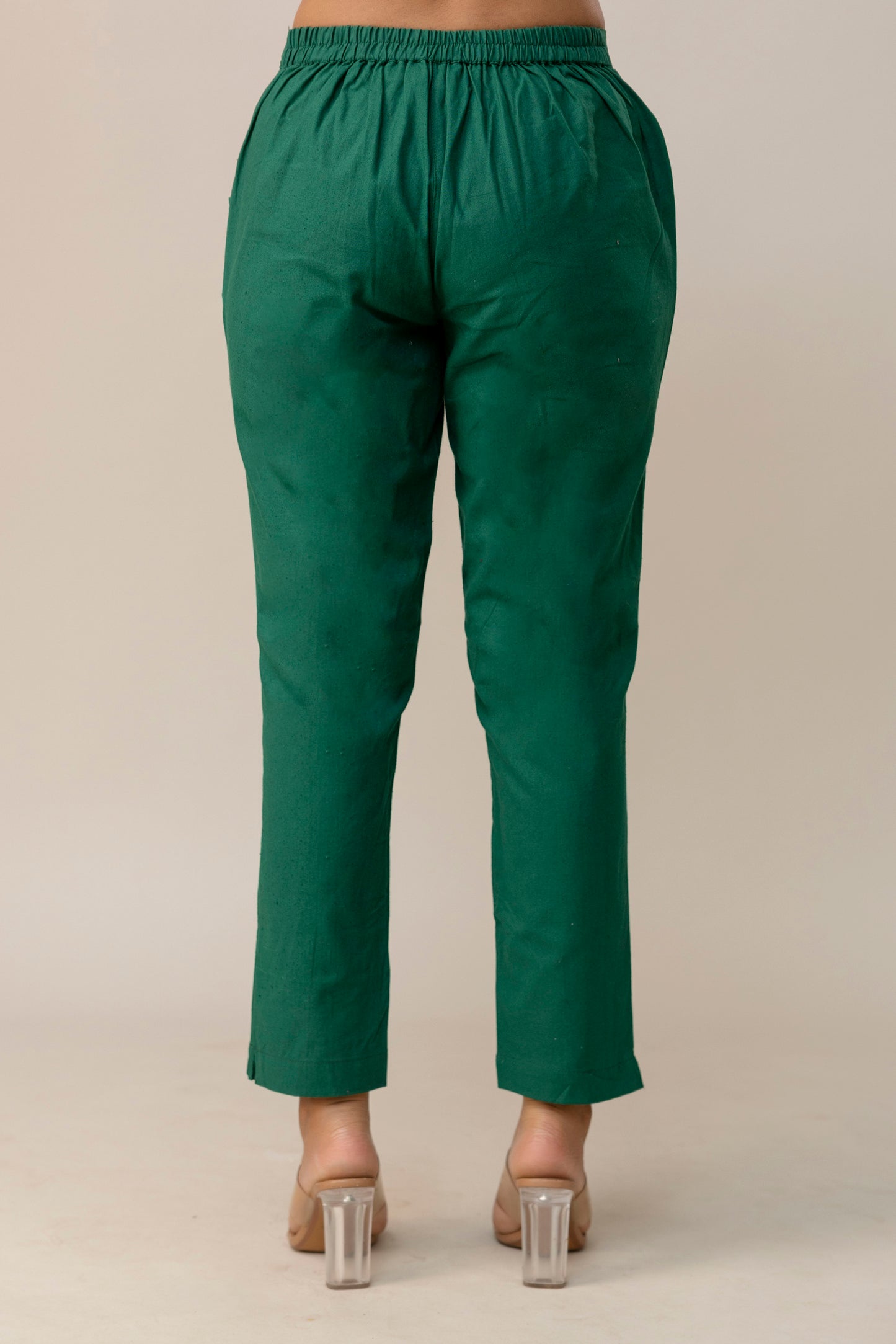 Sassy Bottle Green Cotton Pants