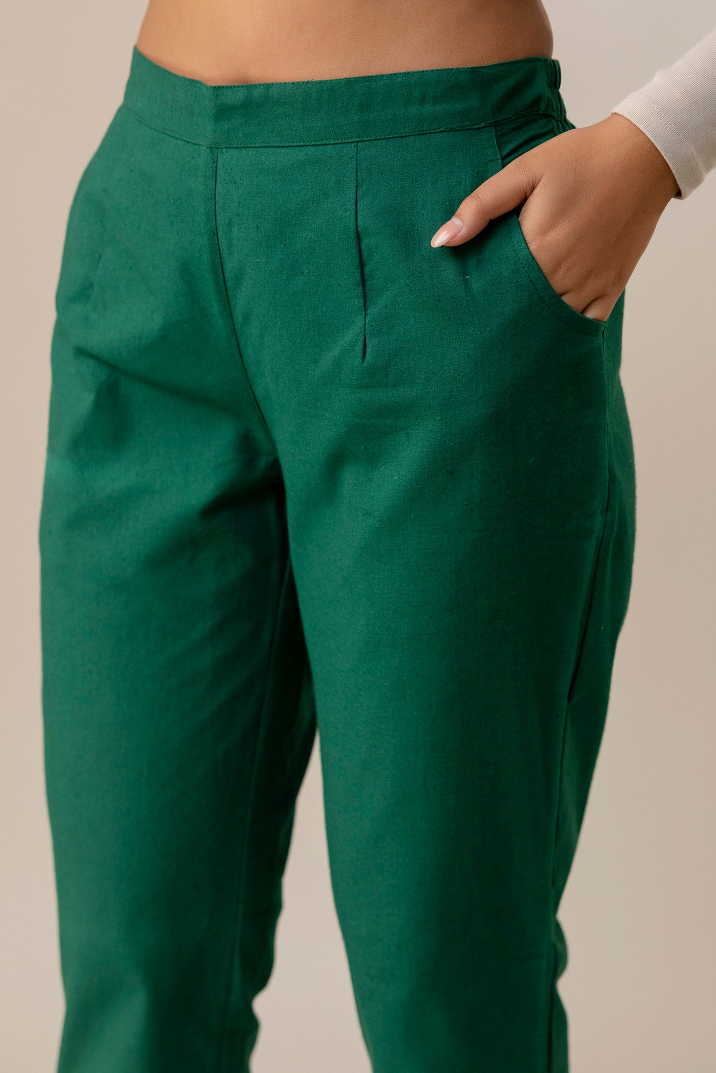 Sassy Bottle Green Cotton Pants