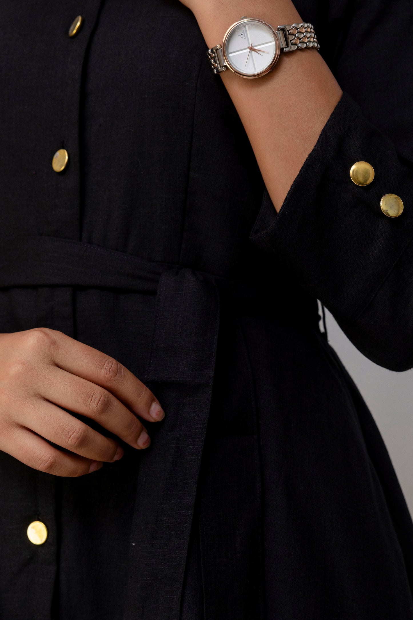 Black Airy Linen Dress