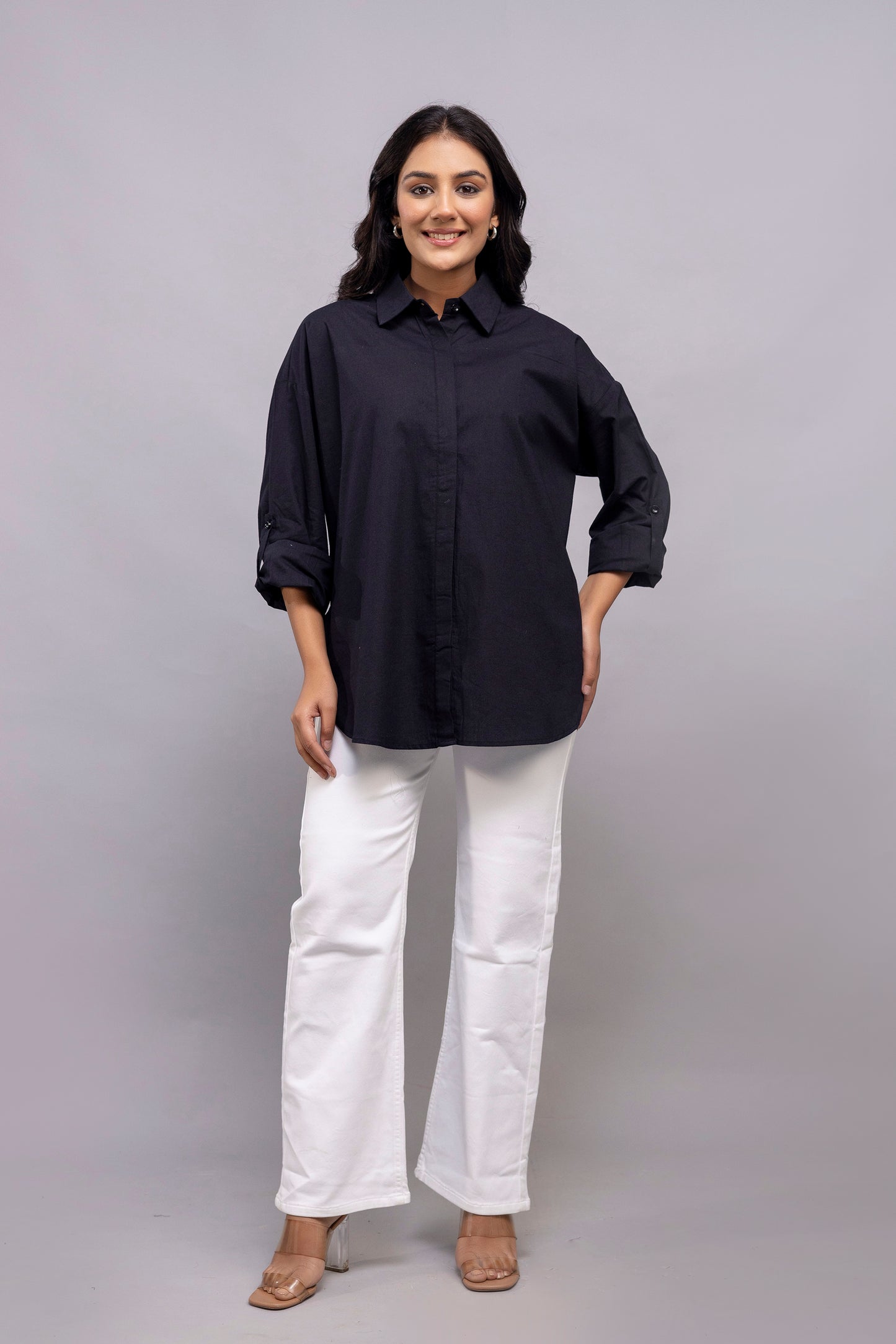 Black Women Oversized Shirt