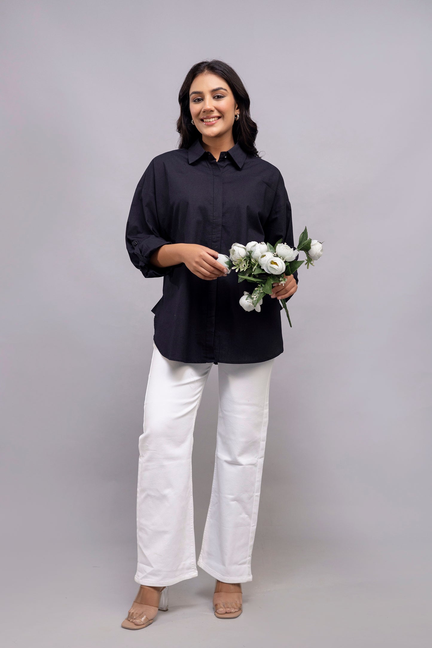 Black Women Oversized Shirt