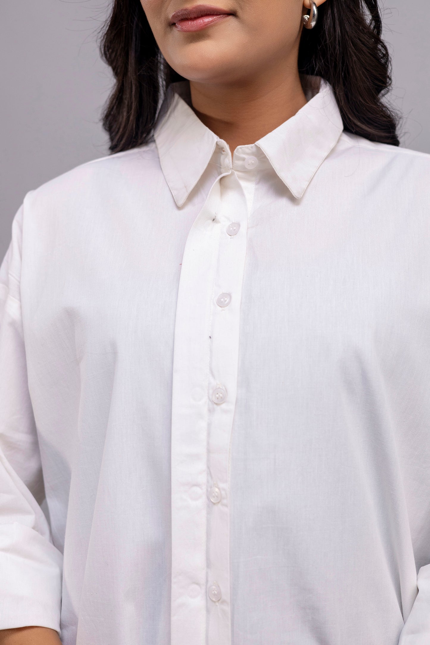 White Women Oversized Shirt