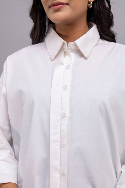 White Women Oversized Shirt