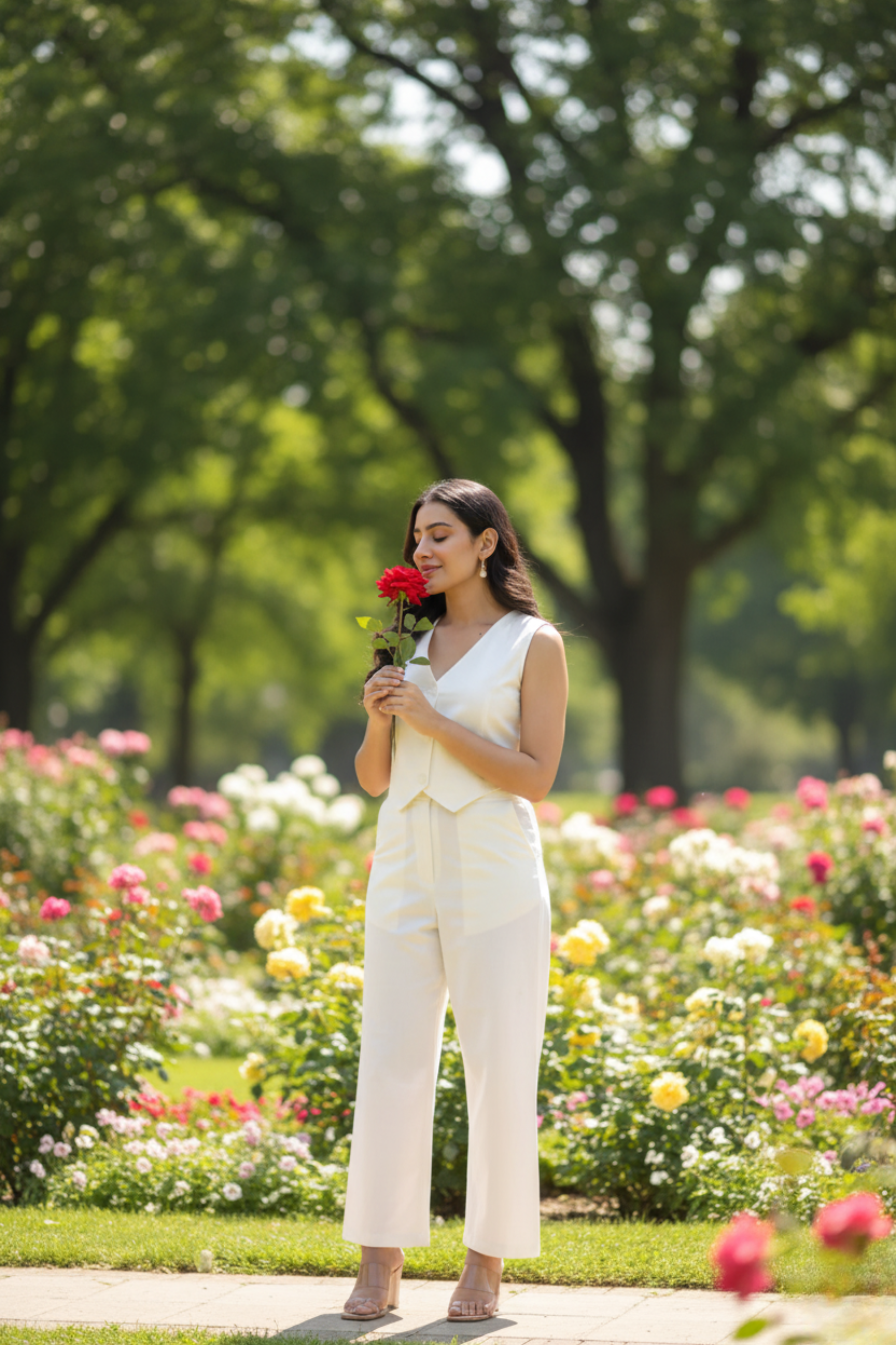 White Waist Coat Co-ord set