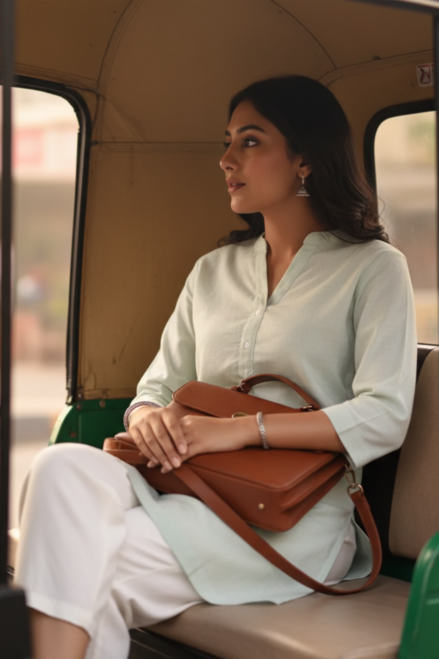Mint Green  Solid Short Kurti