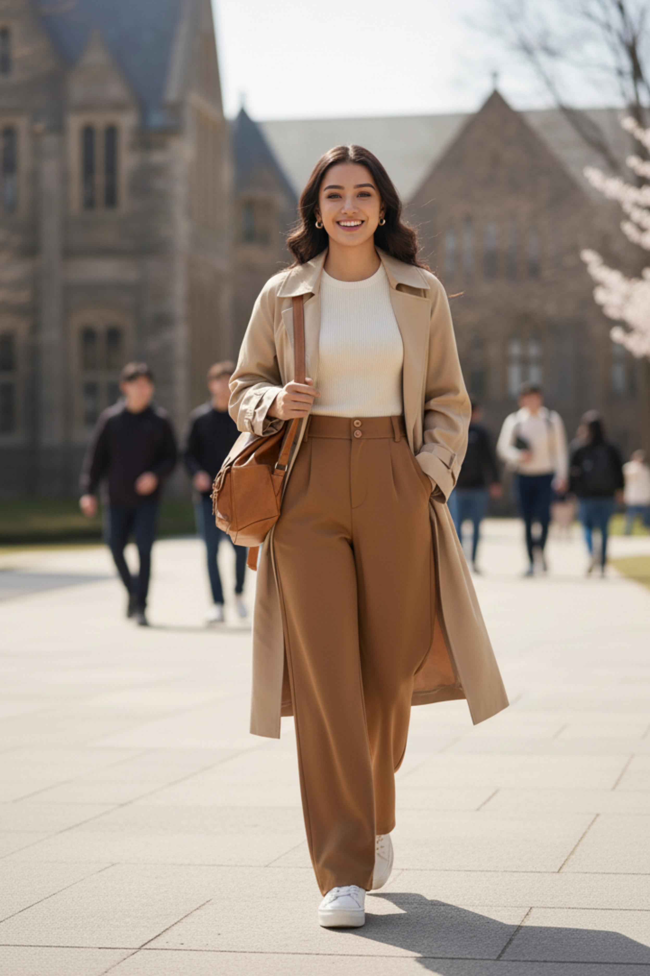 Saasy Dark Brown Korean Pants