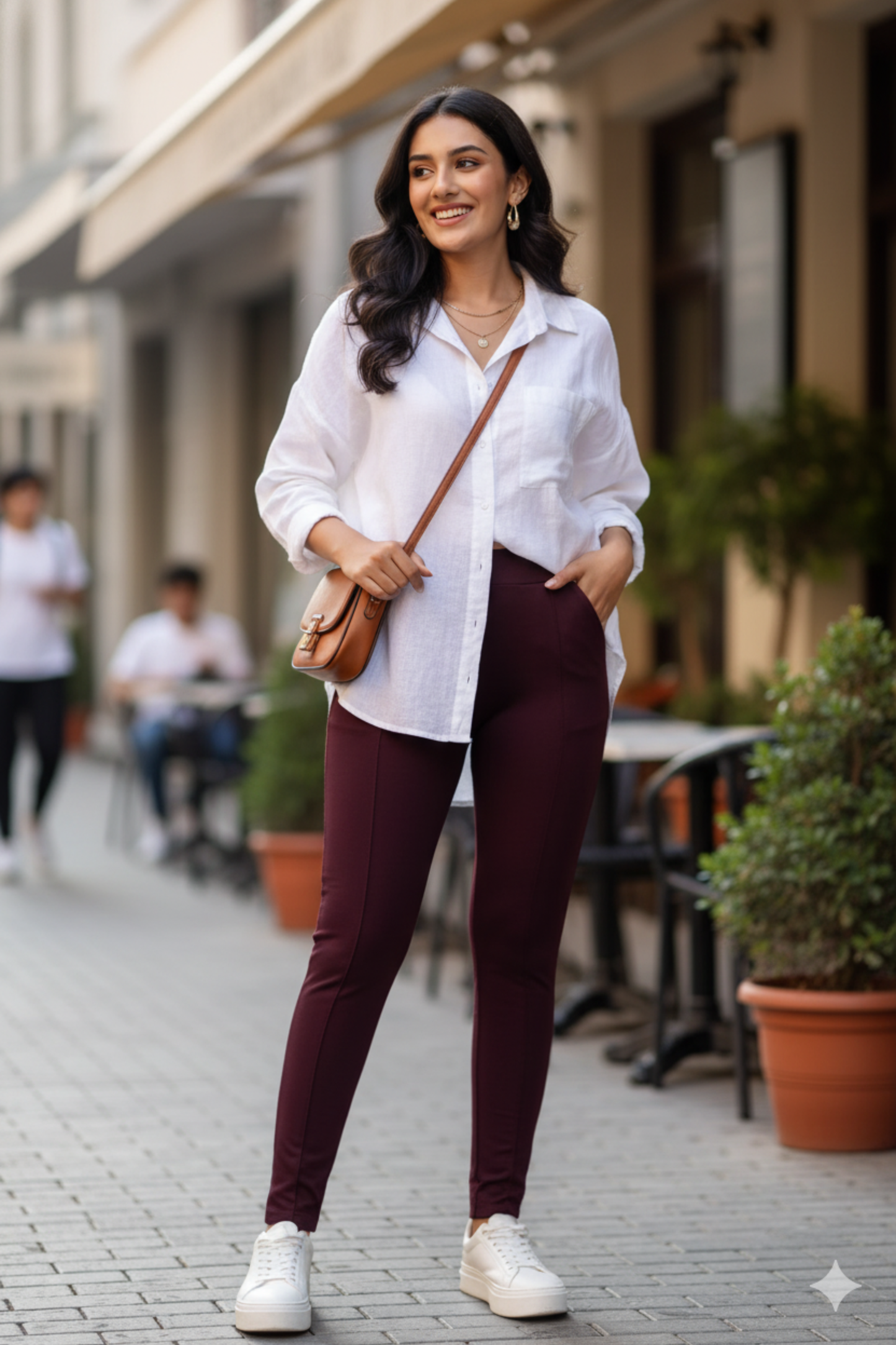 Wine Active Wear Trousers