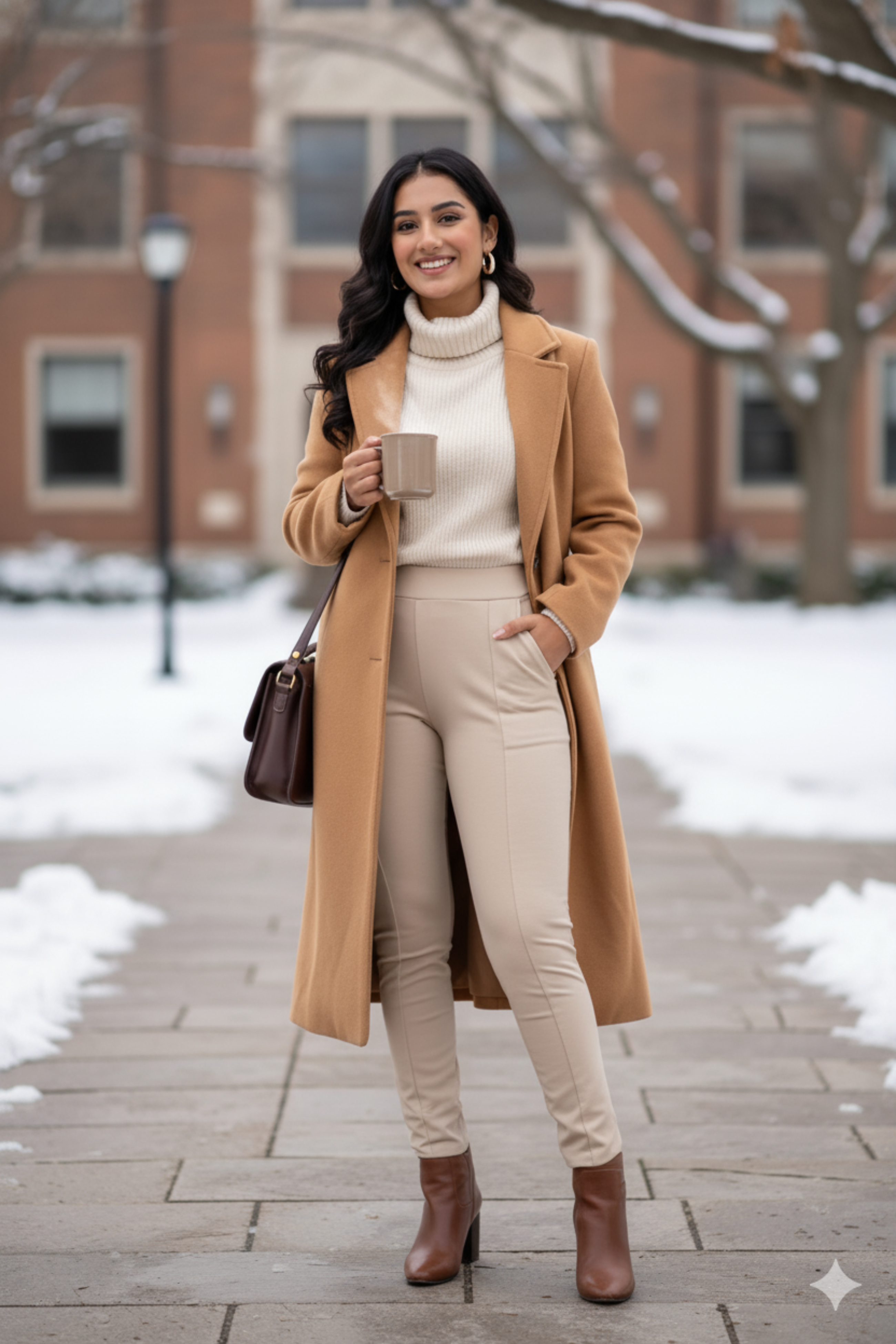 Beige Active Wear Trousers