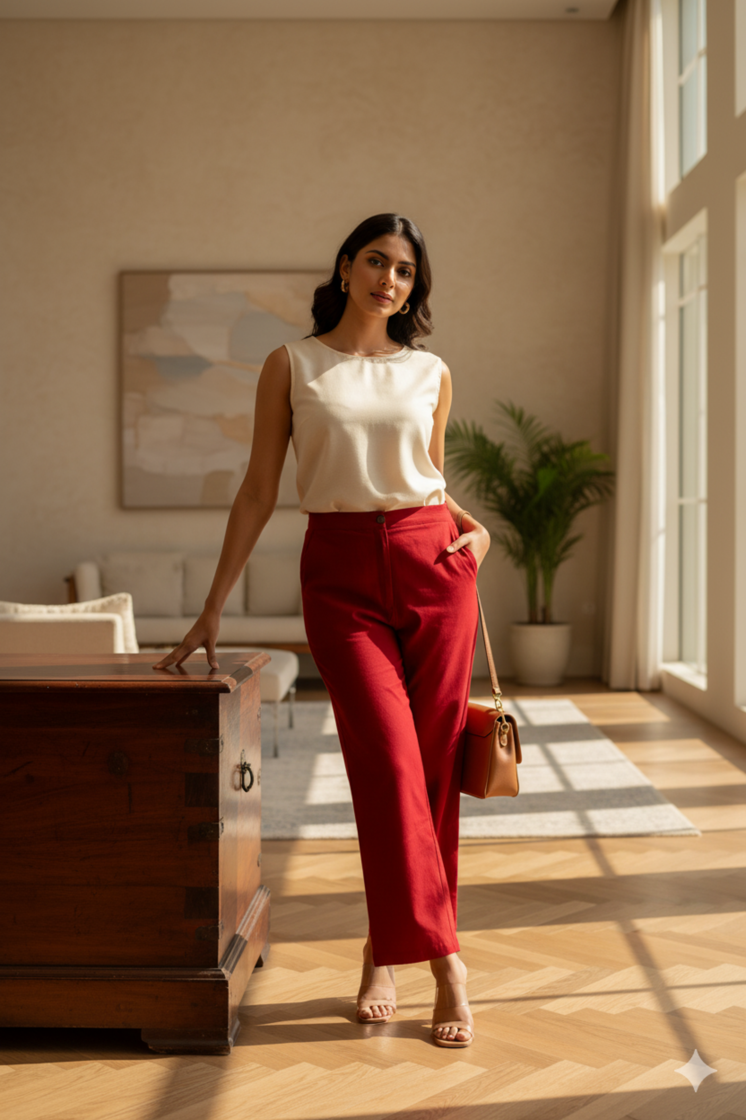 Maroon Sassy Wide Leg Pant