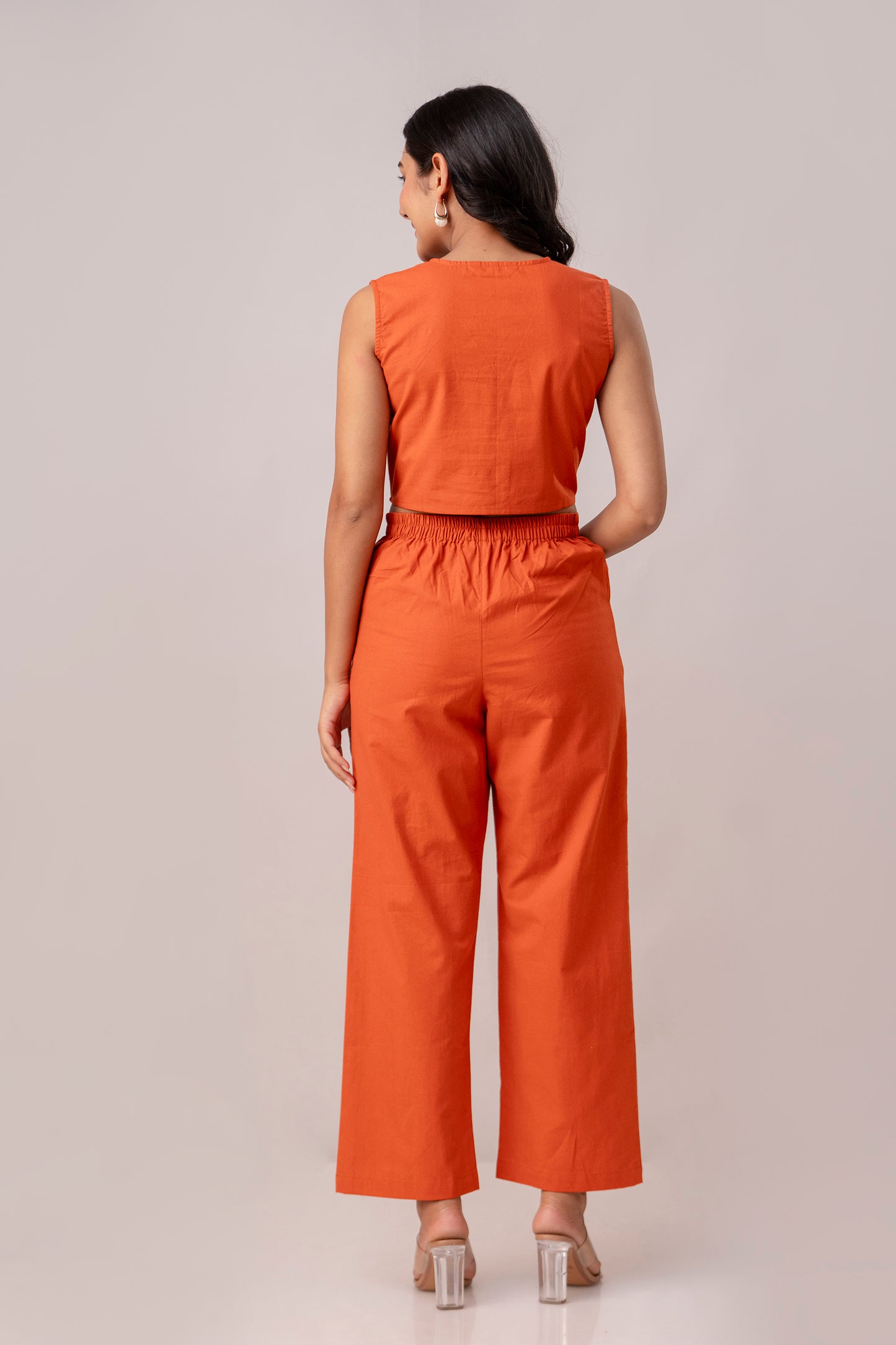 Orange Waist Coat Co-ord set