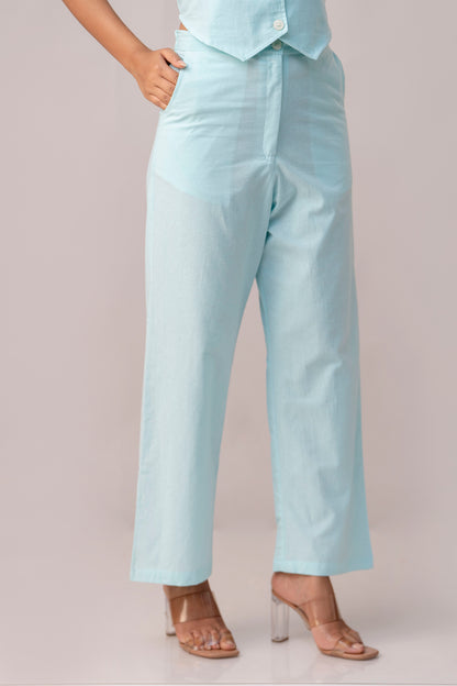 Pale Blue Sassy Wide Leg Pant – Swag Sanskriti