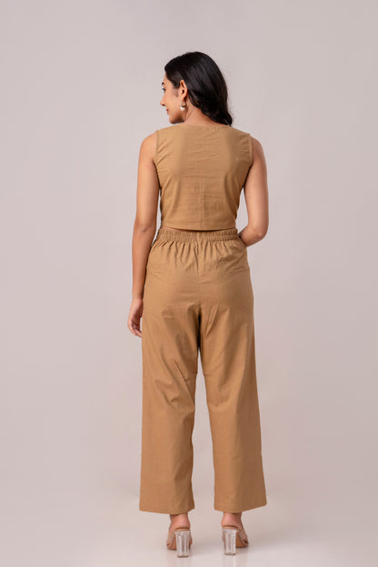 Dark Brown Timeless Cotton Formal Pant