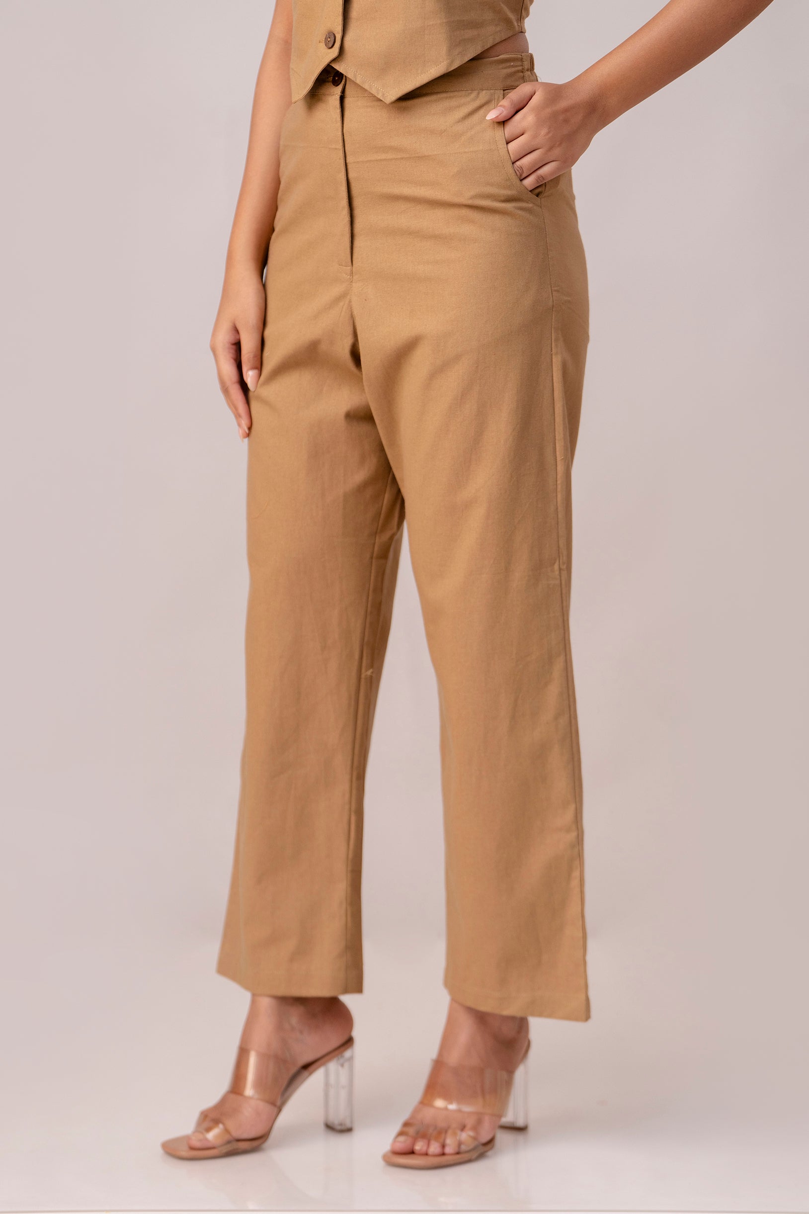 Dark Brown Timeless Cotton Formal Pant