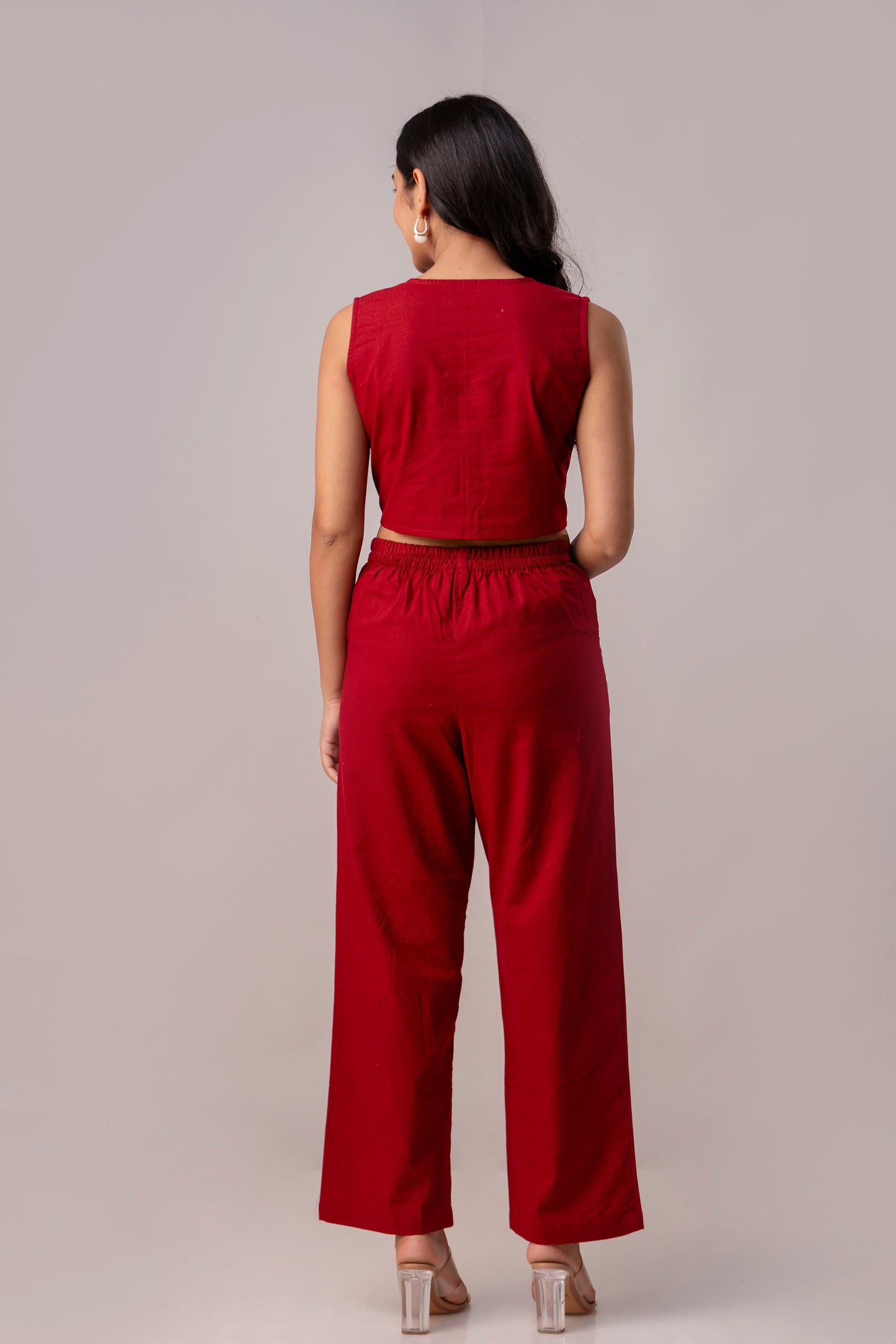 Maroon Timeless Cotton Formal Pant