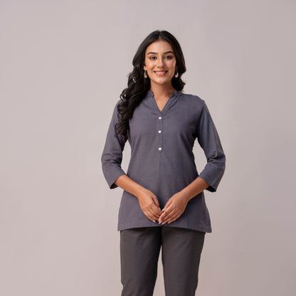 Slate Grey Short Kurti