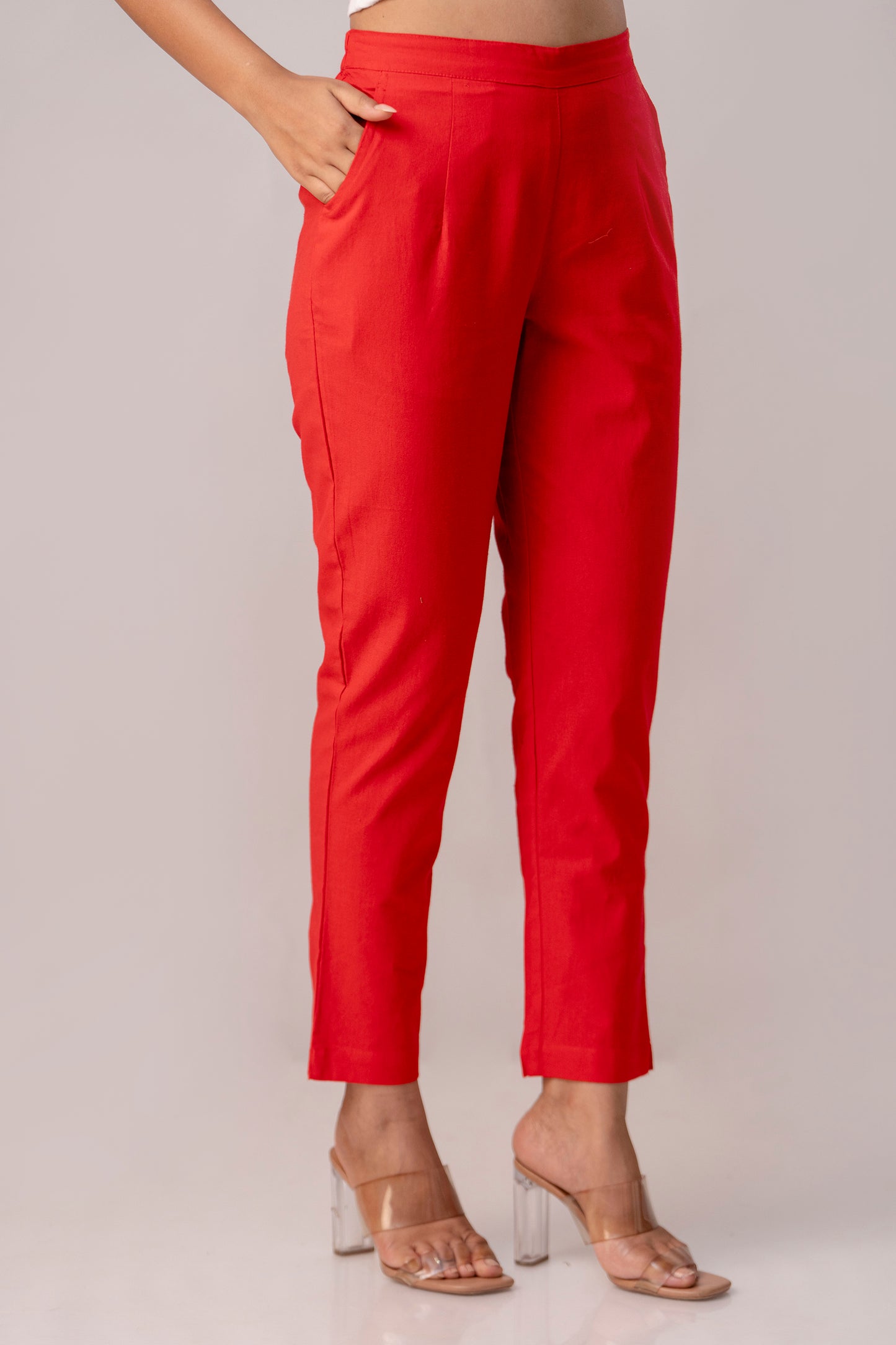 All-Day Comfort Coral Red Pants