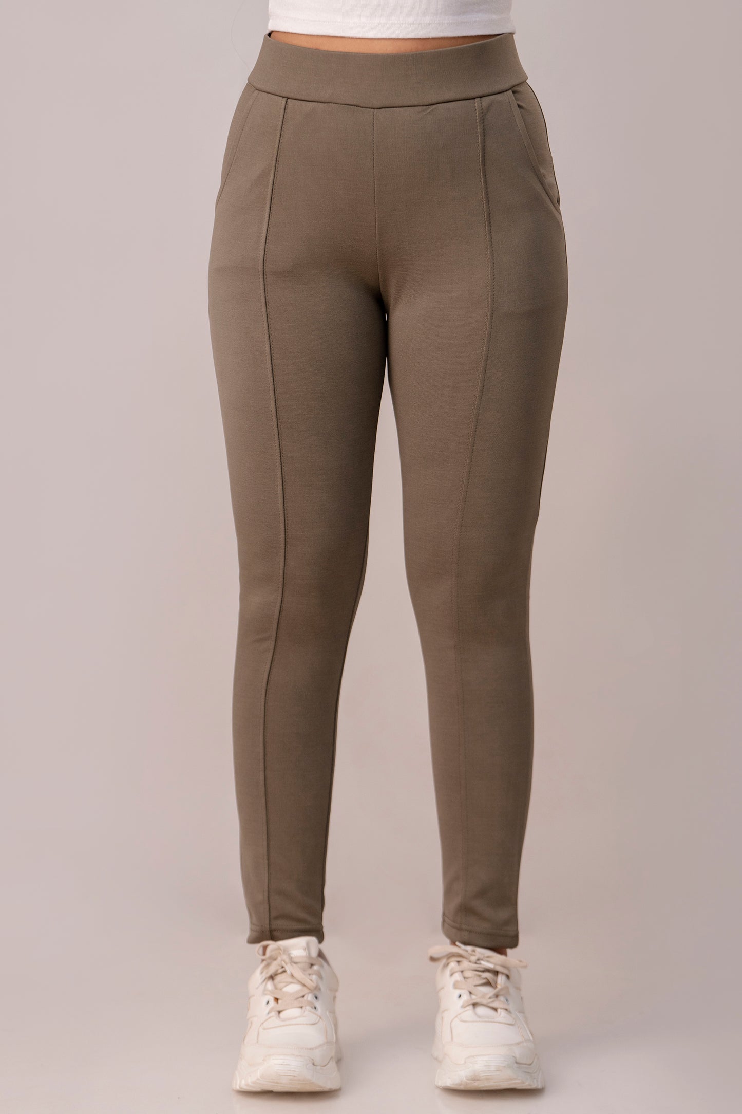 Brown Super Stretchable Jeggings