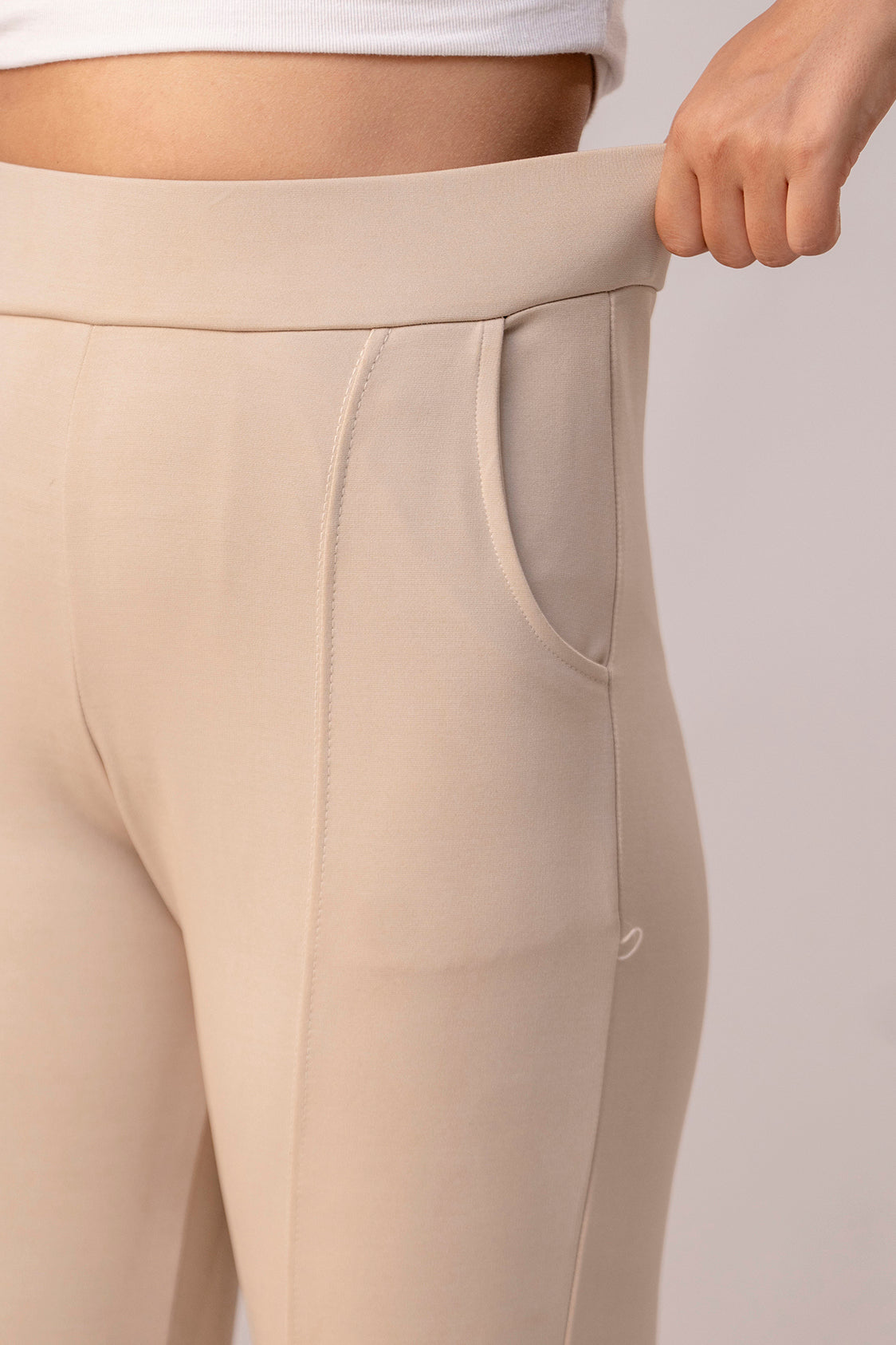 Beige Super Stretchable Jeggings