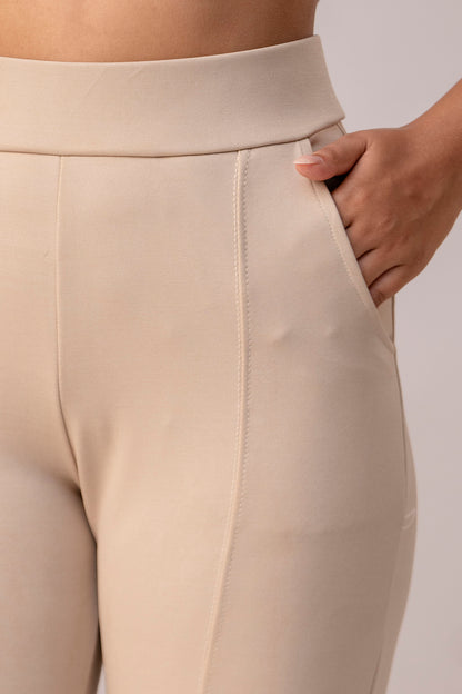 Beige Super Stretchable Jeggings