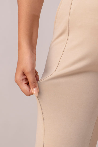 Beige Super Stretchable Jeggings