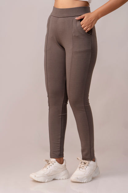 Ash Grey Super Stretchable Jeggings