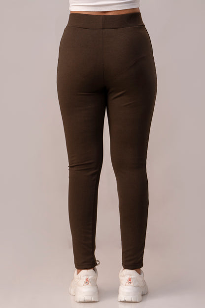 Olive Green Super Stretchable Jeggings