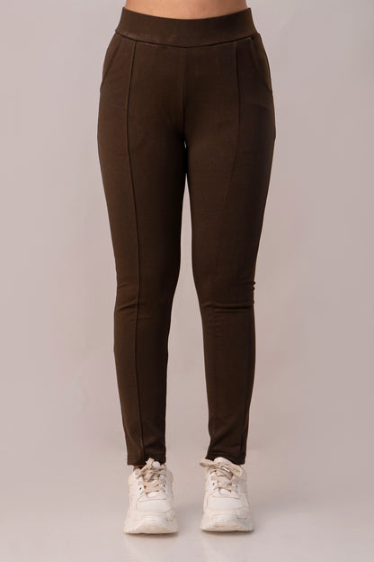 Olive Green Super Stretchable Jeggings