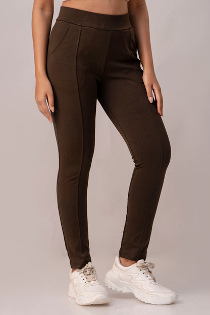 Olive Green Super Stretchable Jeggings