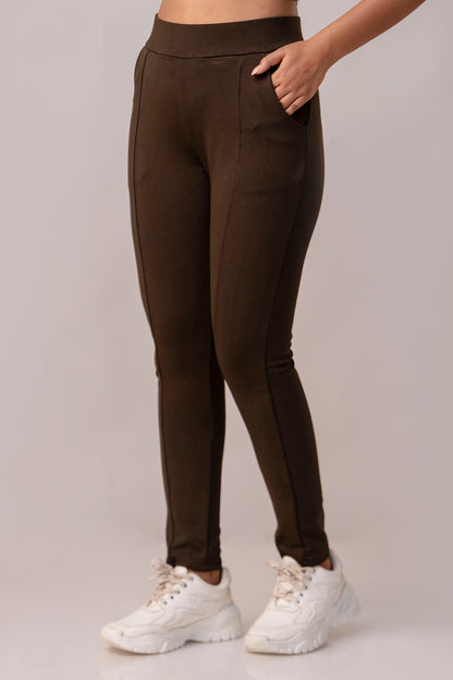 Olive Green Super Stretchable Jeggings