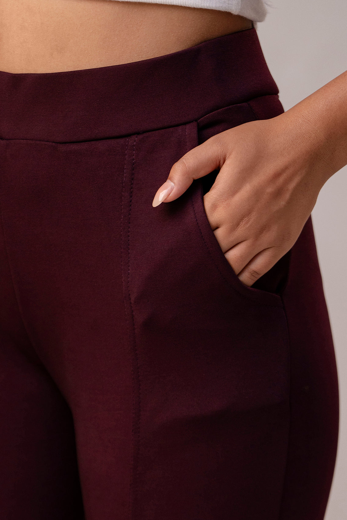 Wine Super Stretchable Jeggings