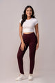 Wine Super Stretchable Jeggings