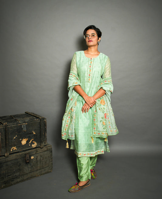 Katha print traditional suit set