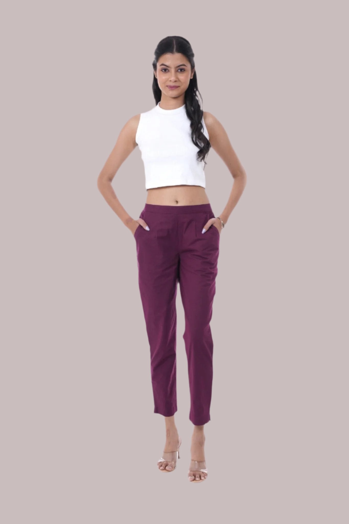 All-Day Comfort Wine Pants