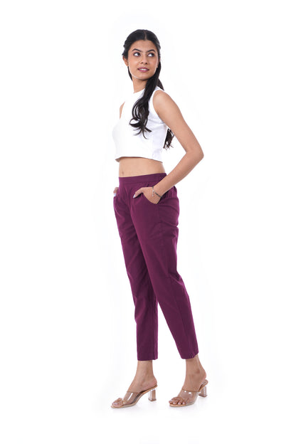 All-Day Comfort Wine Pants