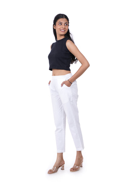 All-Day Comfort White Pants