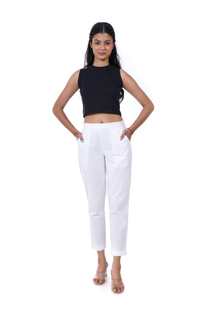 All-Day Comfort White Pants