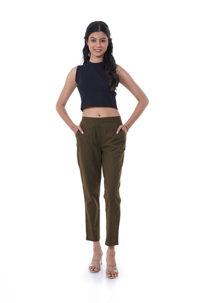 All-Day Comfort Olive Green Pants