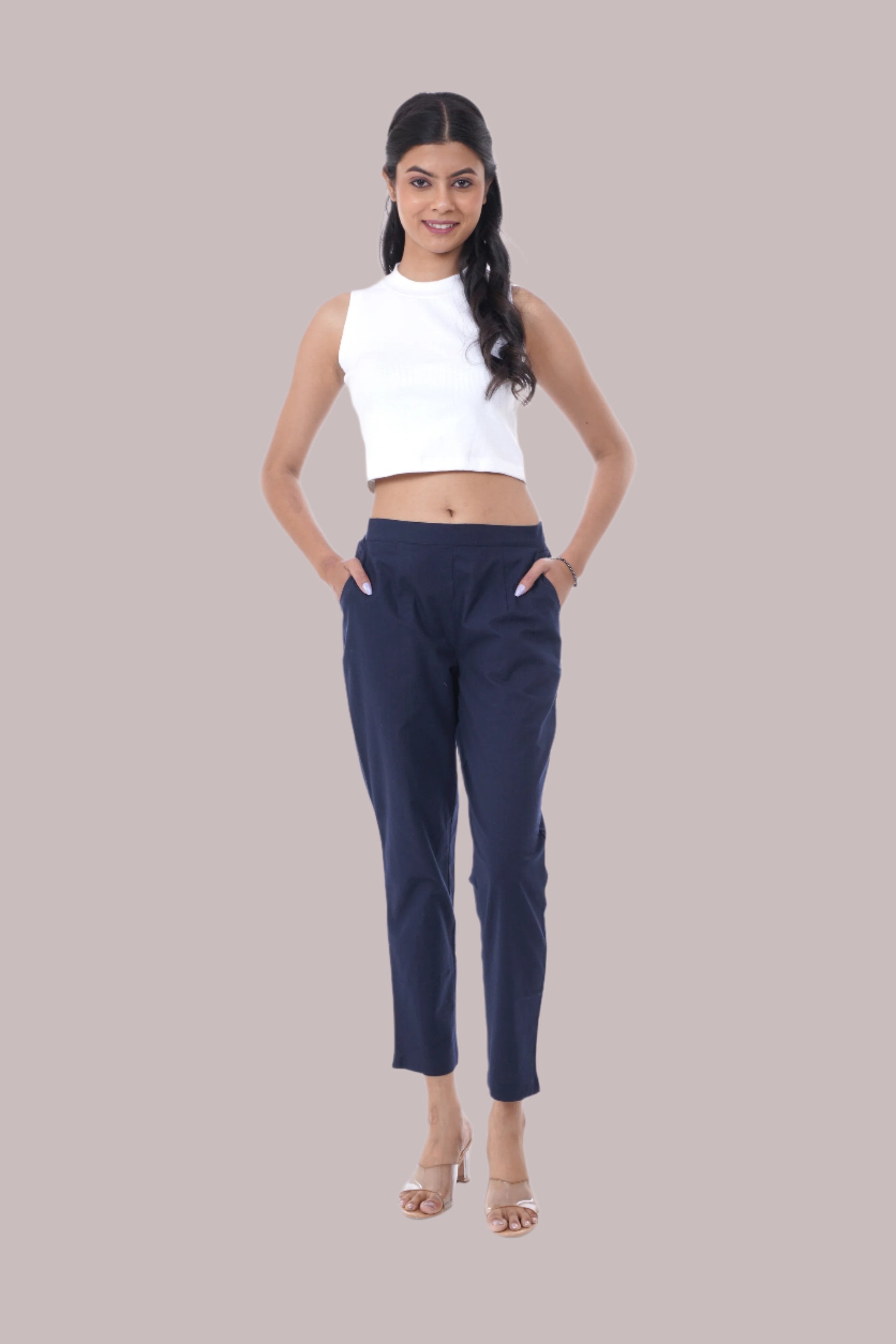 All-Day Comfort Navy Blue Pants