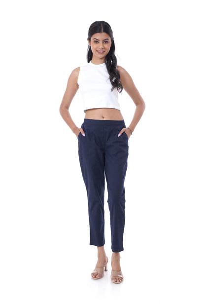 All-Day Comfort Navy Blue Pants