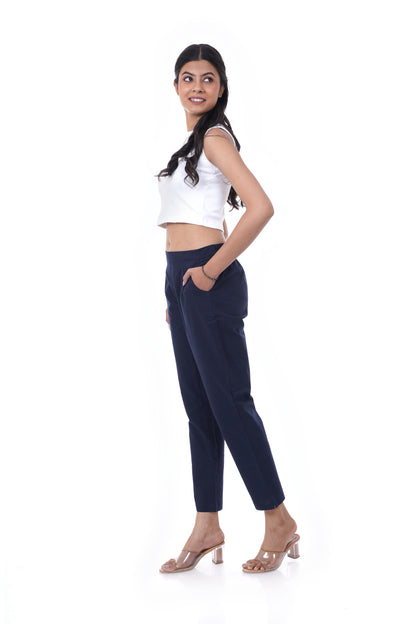 All-Day Comfort Navy Blue Pants